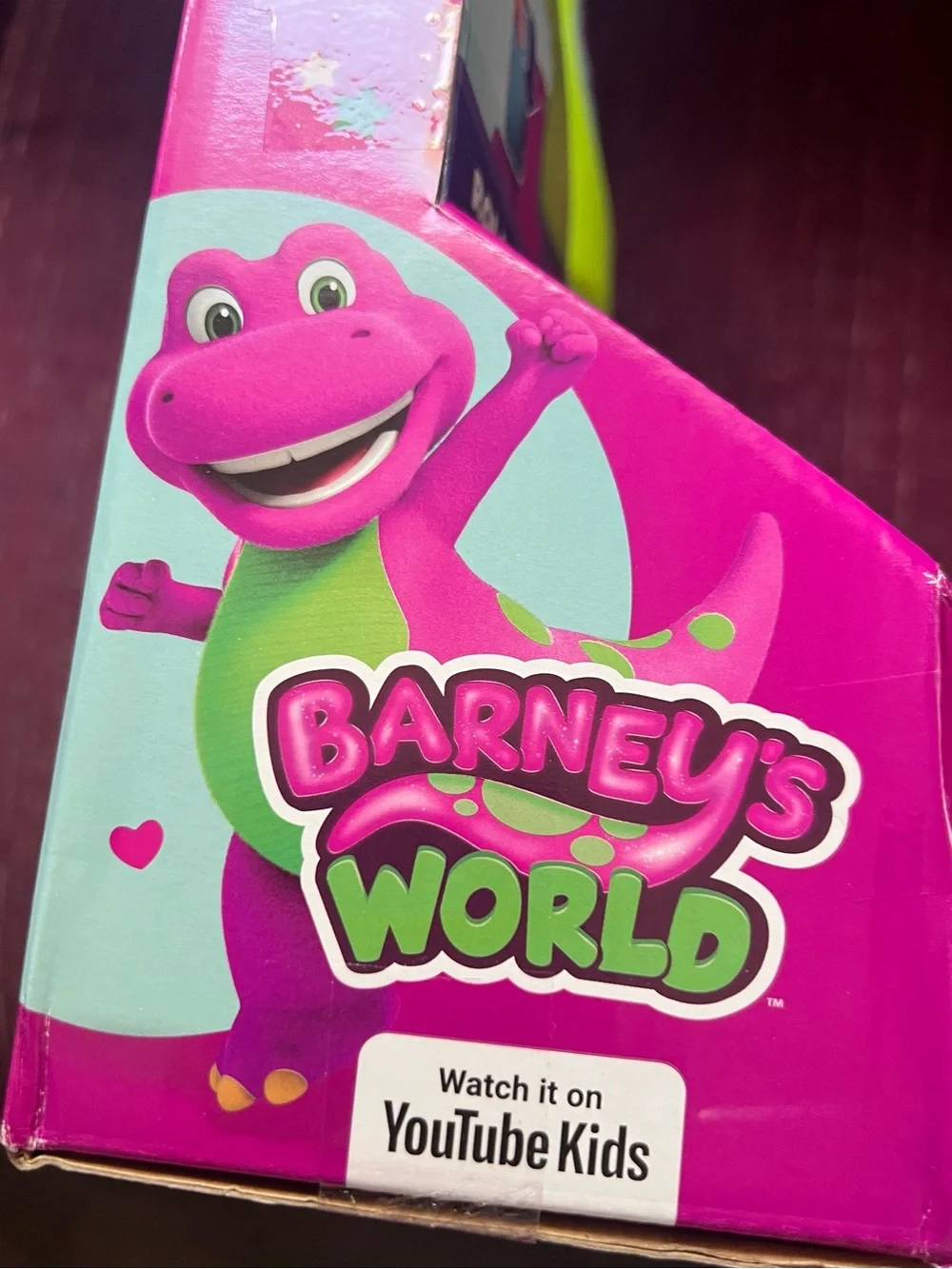 NWT Mattel Barney's World Clean Up Vacuum Lights Sounds Music Toy